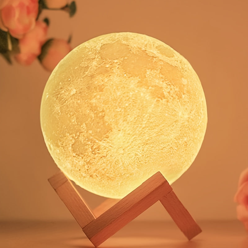 Ilumine Seus Momentos com a Lâmpada 3D da Lua - Decoração Artística e Encantadora para Seu Quarto ou Presente Especial! Dia das Mães